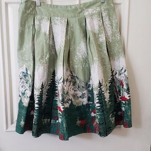 ModCloth Sucrefas Alpine Scenery Skirt